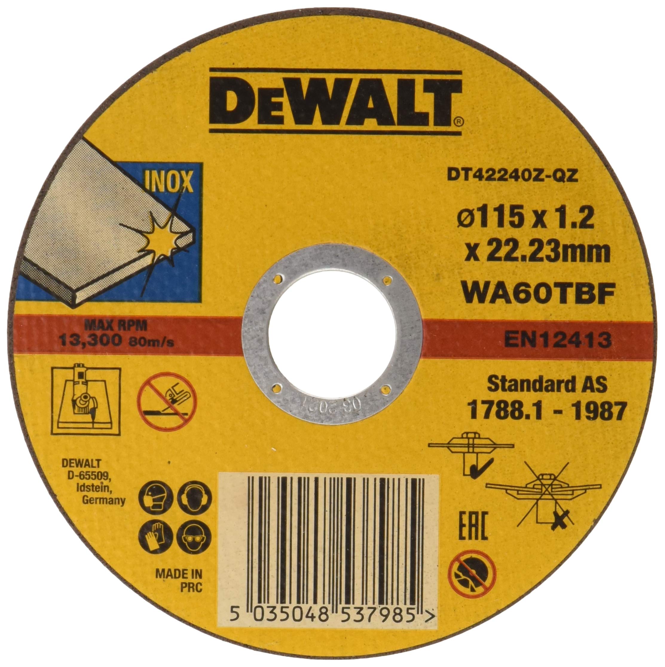 Version 1.0.0 Disco de Corte Metal 4-1/2" - Dewalt - 115x1,2x22,23mm - Imagen 1